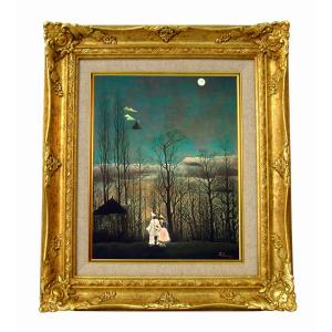 世界の名画 ルソー 夢 ジクレーキャンバス複製画 豪華額装品