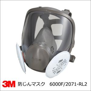 3M 防塵マスク兼防毒マスク 3M 6000F/2091-RL3全面体 アスベスト
