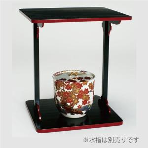 溜 四方棚 爪紅 而妙斎好写 戸塚富悦作 茶道 表千家 溜塗 茶棚 茶室 濃