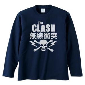 音楽 バンド THE CLASH 無線衝突 長袖 ロングスリーブ Tシャツ 白 : T