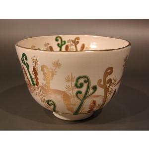 茶碗 茶道具 大石督幸 作 藤袴絵茶碗 : 茶道具専門店 (有)菊池商店