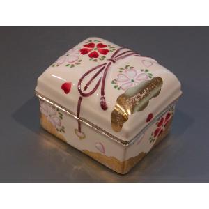 茶道具 香合 色絵 小槌（こづち）、京焼 高野 昭阿弥作、共箱 新品