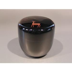 中棗 扇面 木製 中村湖彩作 化粧箱 茶道具 漆絵 縁起物 伝統工芸 日本