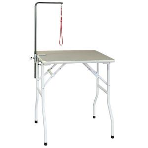 トリミングテーブル ホワイトST 万力式アーム付/W750×D450×H775mm