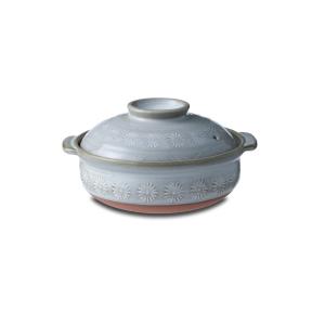 萬古焼 銀峯 花三島 土鍋 6号 1人用 直火 : 食器 高橋硝子 富山 - 通販