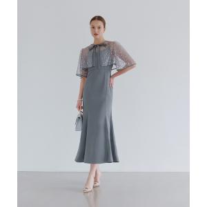 Leja（レジャ） ドレス 「LEJA」ラメ混ツイードレザーパイピングパール