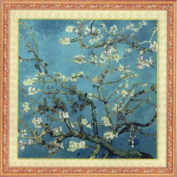 クロスステッチ刺繍キットゴッホの『 花咲くアーモンドの枝 』CSA