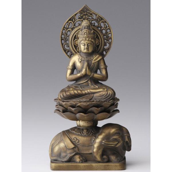 ♥☆彡 銅製 普賢菩薩像 仏像 5,4kg 骨董 観音様 観音像 仏壇 仏具