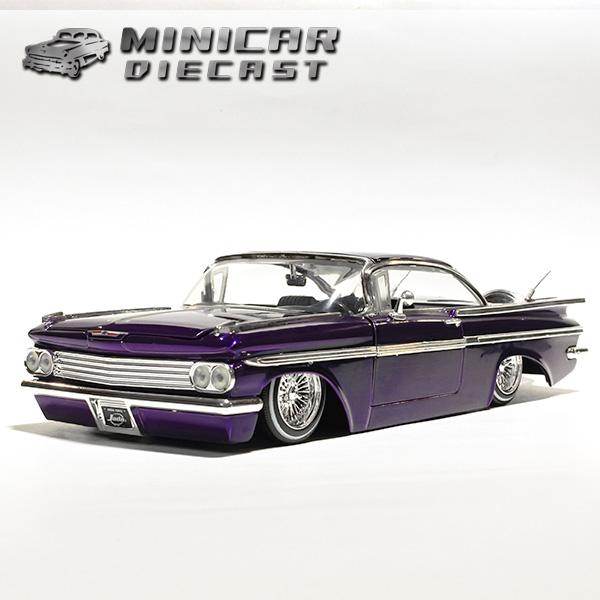 Jada 1/24 箱入り ミニカー 1959 CHEVROLET IMPALA パープル シボレー