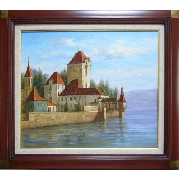 竹内敏彦 絵画 油絵 肉筆油絵 クリスタルブルー 海 ドルフィン F12