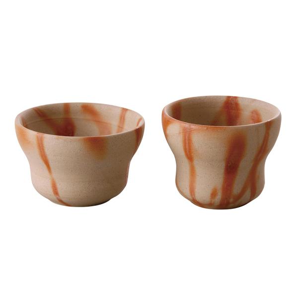 備前焼 緋襷 陶器 夫婦 湯呑み カップ 2個セット 備前陶苑 備前焼 高木純