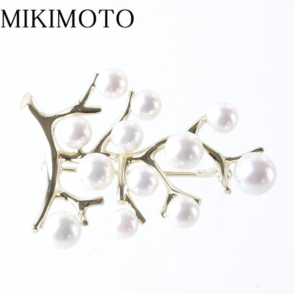 極美品】ミキモト 幸福の木 ラージサイズ シルバー ブローチ 巾着 箱付き