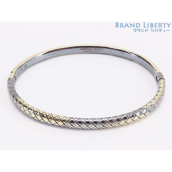 美品 ボッテガ ヴェネタ BOTTEGA VENETA イントレチャート シルバー