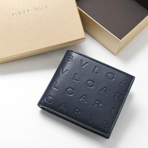 BVLGARI（ブルガリ） 二つ折り財布 メンズ コンパクトウォレット ロゴ