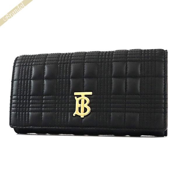 Burberry 三つ折り財布 黒 財布 ブラック TBロゴ キルティング