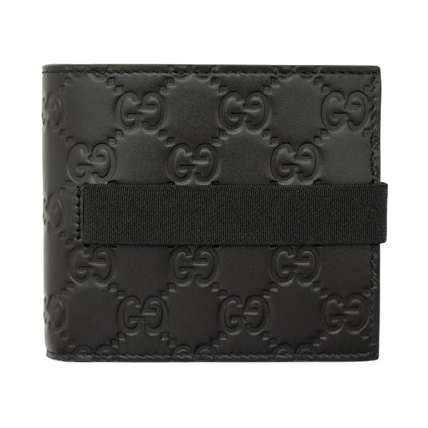 グッチシマ グッチ財布 GUCCI 二つ折り財布 メンズ 406470 ブラック