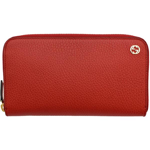 GUCCI（グッチ） 財布 ラウンドファスナー長財布 レディース レッド