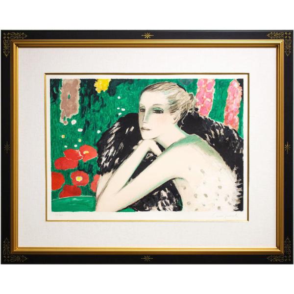 ボネック ガーデン リトグラフ 石版画 絵画 風景画 洋画 ボネック