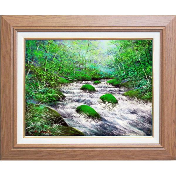 価値あり真筆 大友修一 絵画 油彩 風景画 東海道の朝日 美術品