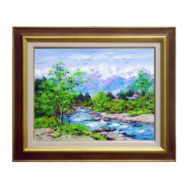 白馬と女性 F25 絵画 油彩画 風景画 人物画 白馬と女性 F25 絵画 油彩