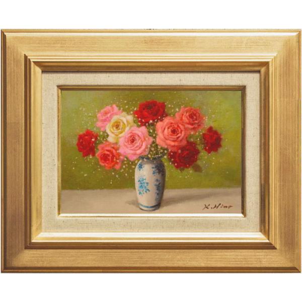 user_ac065686 朝比奈文雄 薔薇 油彩 6号 user_ac065686 朝比奈文雄