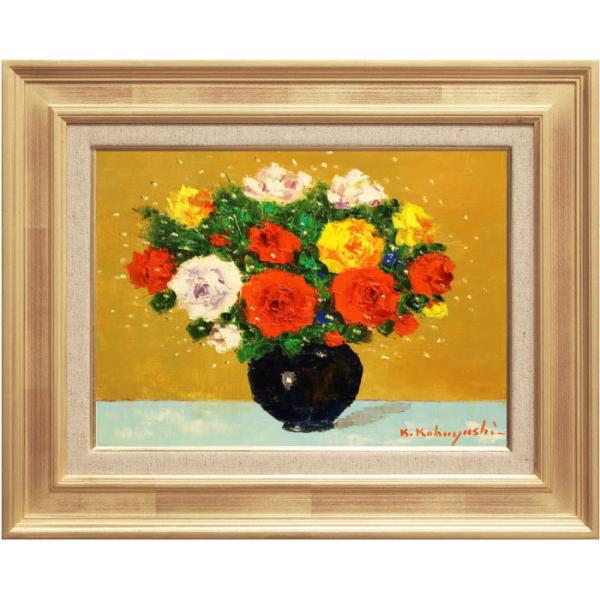 RE7306油彩画 花瓶の花 M. Manuel F6 RE7306油彩画 花瓶の花 M. Manuel