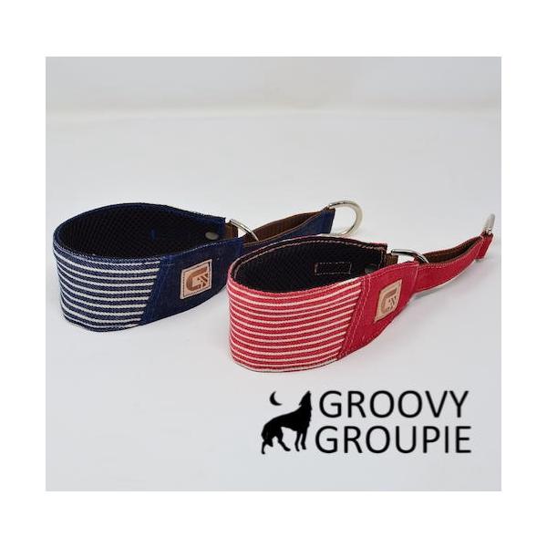 ハーフチョーク 小型犬 S 幅広 首輪 に変更可能 【 ヒッコリー