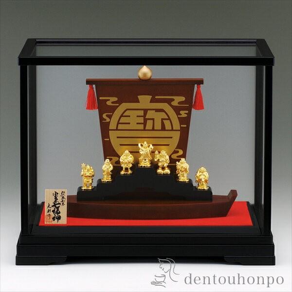 純金 宝来七福神 大・15g ( 光則（金工芸） 木札名入れ有料 恵比寿