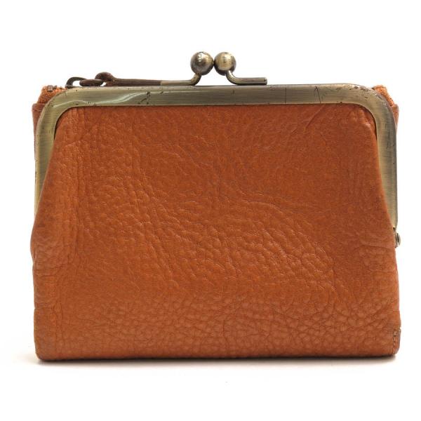 TSUCHIYA KABAN ミディアムブラウン オイルヌメがま口ポケット財布