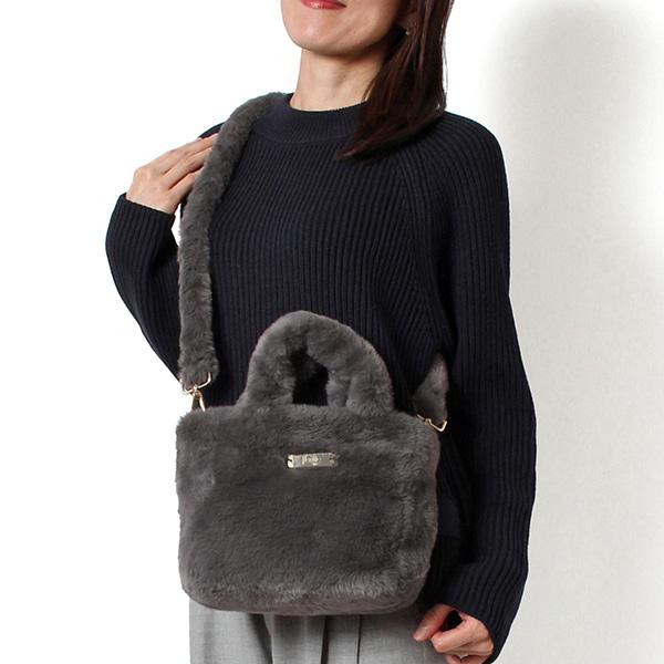 HERNO（ヘルノ） 25AWモデル ファー 2wayバッグ ポーチ付き【グレー