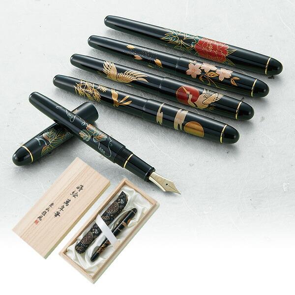セキセイ 蒔絵 雅風 万年筆 (桐箱入り/1本差し袋付き) AX-8871-77 蒔絵