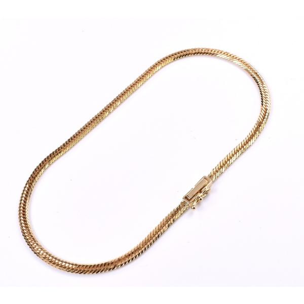 新品 18金 喜平 アンクレット K18 12面カットトリプル 6g 23cm メンズ