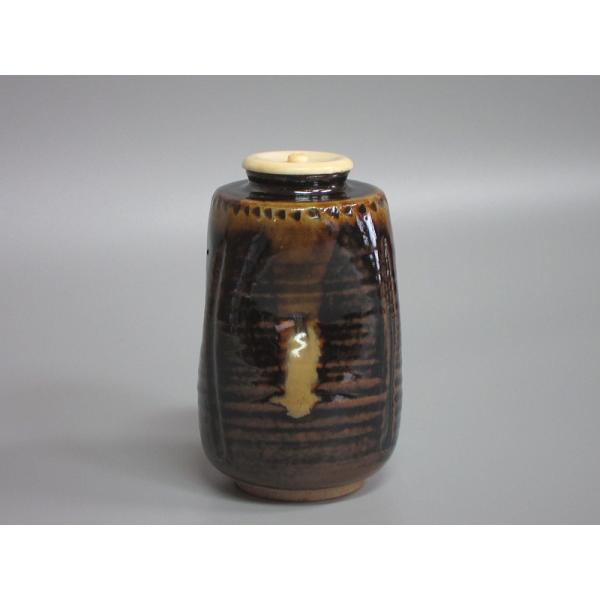 膳所焼、茶入、共箱 【公式通販】