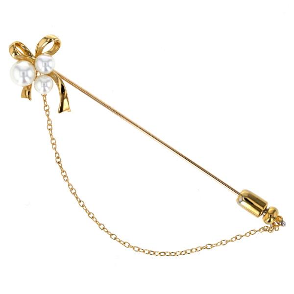 ミキモトにてクリーニング済】アコヤ パール 真珠 シルバー ピン