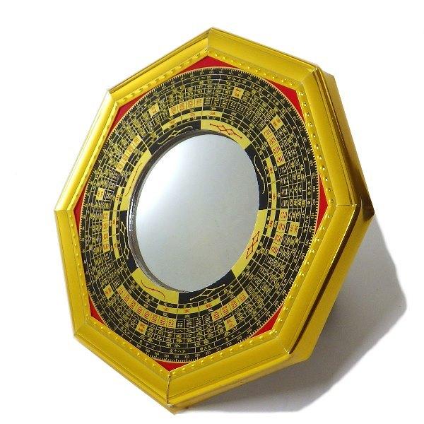 開運 風水 鏡 八卦鏡 魔除け 八角形 魔除けグッズ 玄関 置物 八角形鏡