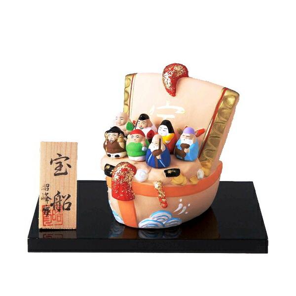 1816 九谷焼 七福神 宝船 縁起物 商売繁盛 置物 時代物 九谷焼 八幡窯