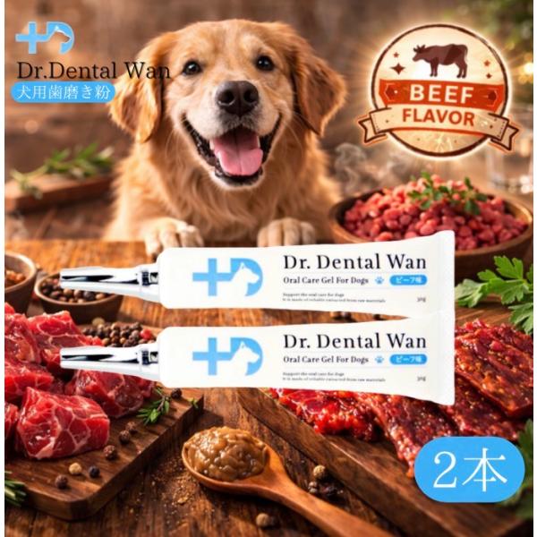 ドクターデンタルワン30g 【ビーフ味】2個 歯ブラシセット Dr. Dental