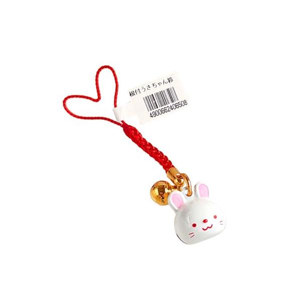 ストラップ うさちゃん 鈴付 ［色指定不可］ (100円ショップ 100円均一