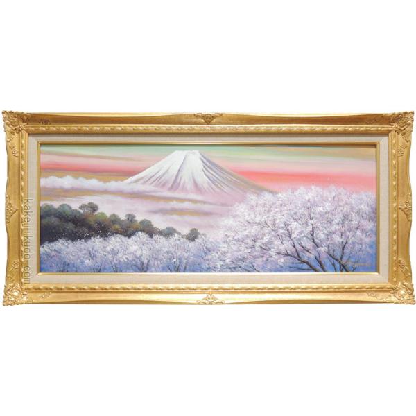油彩画 「 月と桜 」金箔 原画 額付 楽天市場】絵画 油絵 額入り油彩