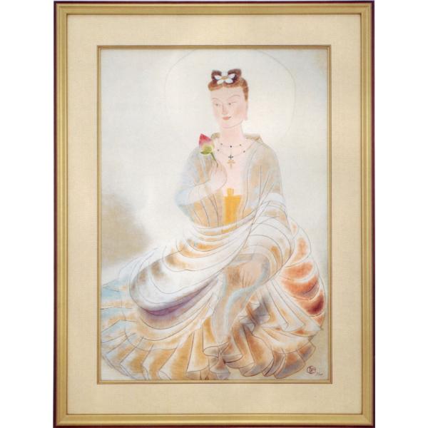 小倉遊亀 「舞妓」 木版画 美人画 着物 絵画 額縁 画家 芸術 美術 工芸