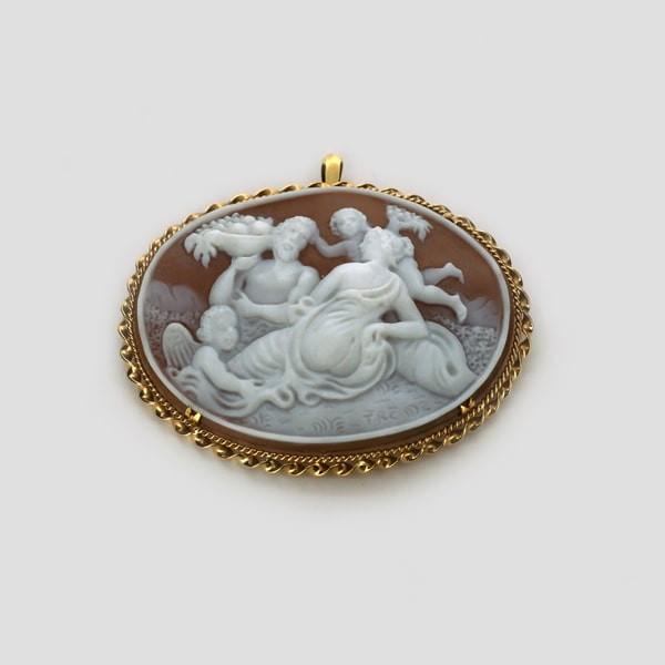 CAMEO（カメオ） 【限定1点】 K18 イエローゴールド シェル ブローチ