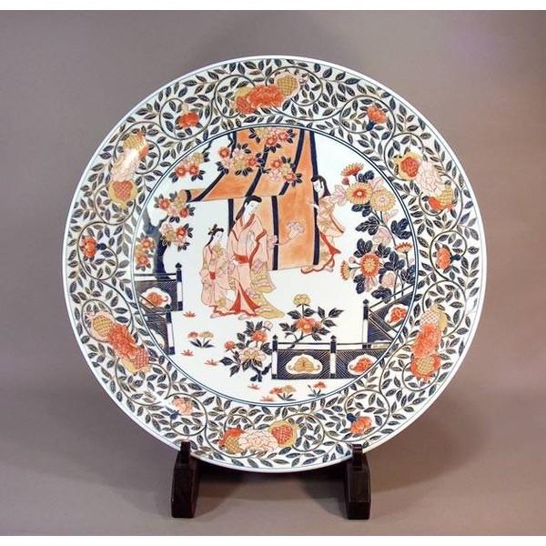 有田焼 伊万里 大皿 馬 日展作家 辻一堂 聡窯 ミ10 有田焼 伊万里 大皿