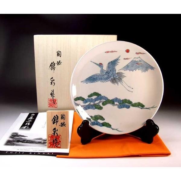 有田焼 琥山窯 金襴手 四季 飾皿 4枚セット スタンド付 有田焼 琥山窯