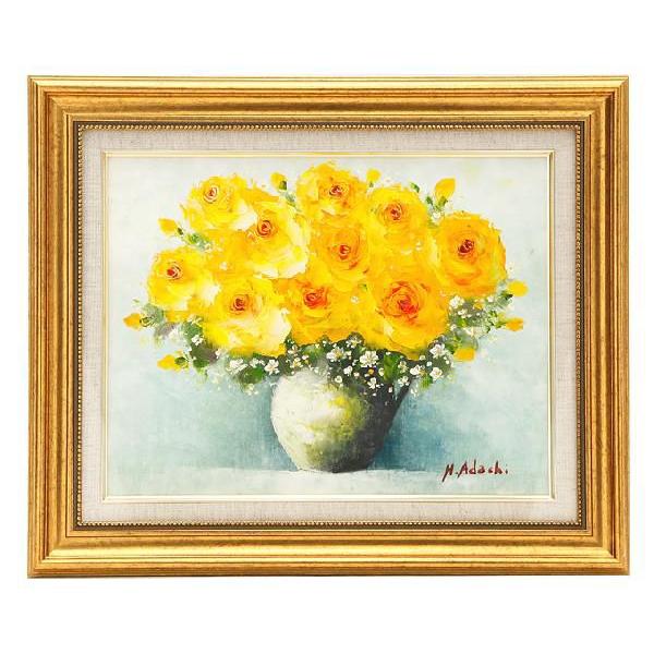 木製ジェッソパネル油絵 専用 白い花瓶に入れたお花 木製ジェッソ