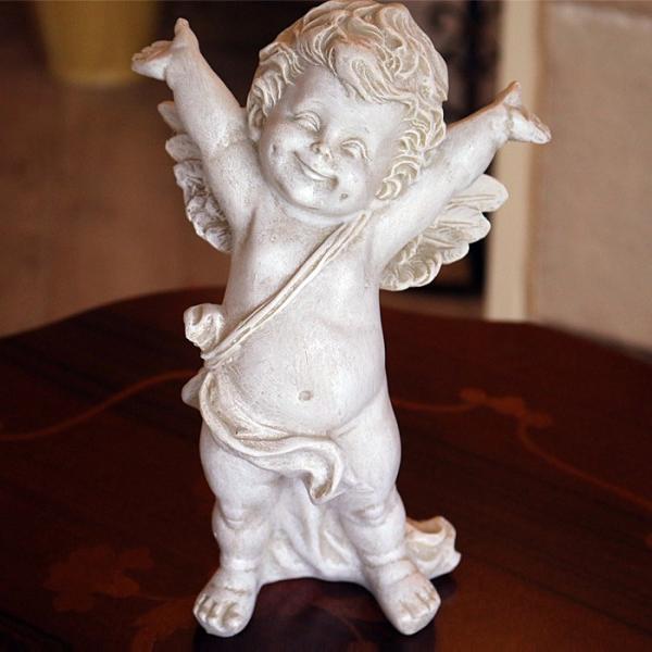 天使 置物 オーナメント アンティーク エンゼル ばんざいエンジェル
