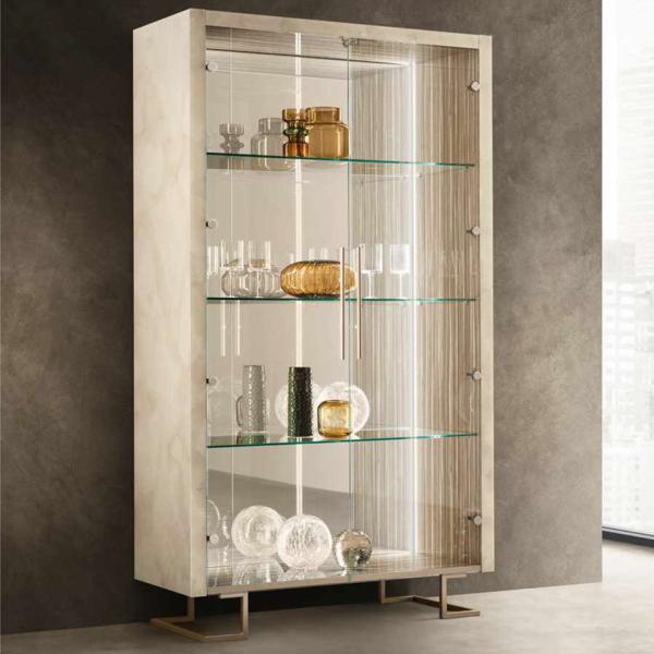 イタリア製 大理石トップ 4面ガラス キュリオケース コレクション