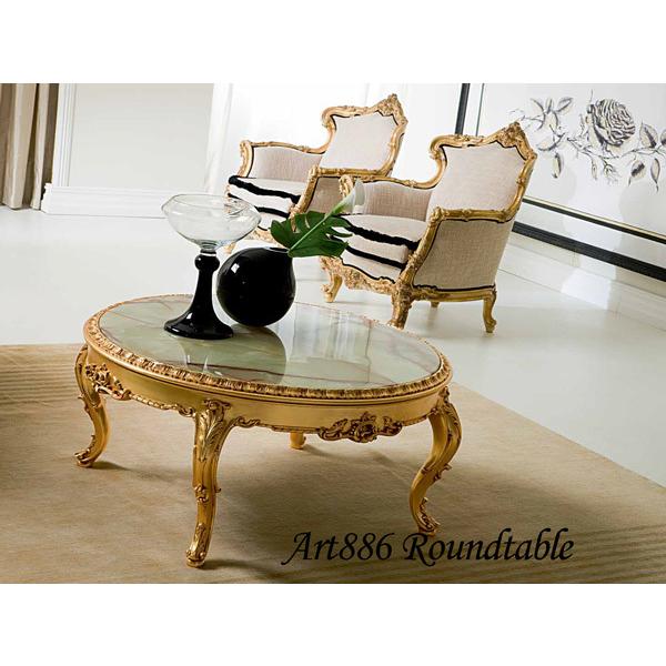 シリック 家具 115cmラウンドテーブル 大理石天板 ペルシャマーブル