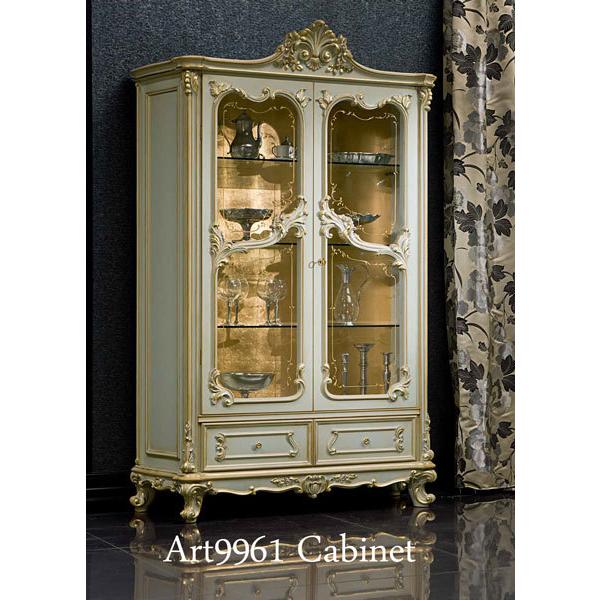シリック 家具 1ドアガラス キャビネット 9961 ヨーロピアン