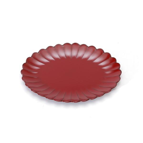 山田平安堂 菊小判皿 古代朱 小 菊皿 : 漆器 山田平安堂 - 通販