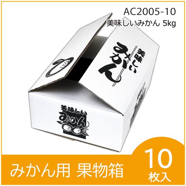 発送用段ボール 美味しいみかん 5kg 果物箱 化粧箱 プレゼントボックス